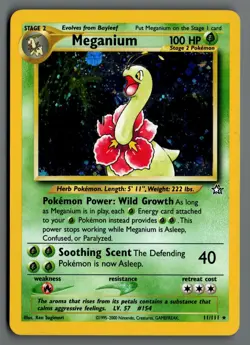Meganium (11) 011/111 Neo Genesis Holo Pokemon Card - Image 1