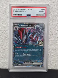 N's Zoroark ex 098/159 Journey Together PSA 10 GEM MINT Pokemon Card - Image 1