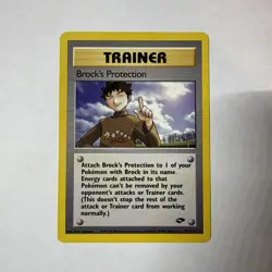 Brock's Protection 101/132 Gym Challenge Rare NM Pokemon Card TCG - Image 1