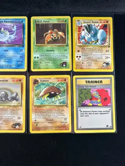 Pokemon Vintage Mixed Lot 10 Cards English ~MP/HP 4 Pikachu Eevee Vaporeon - Image 3