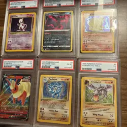 6 PSA Graded Pokemon Cards Freshly Graded 🤩 Machamp Ninetales Mewtwo - Image 1