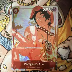 Bandai One Piece CCG Portgas D. Ace P-028 Promo Holo 6000 English Card - Image 1