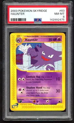 Pokemon Cards - PSA 8 Haunter 63/144 - Skyridge Non Holo - NM-MT PSA8 - Image 1