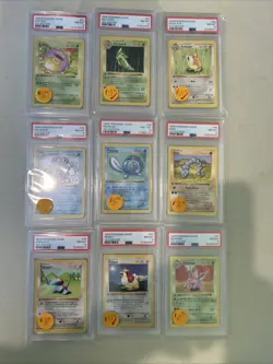 Pokemon Set Of Psa 8 Cards - Image 1