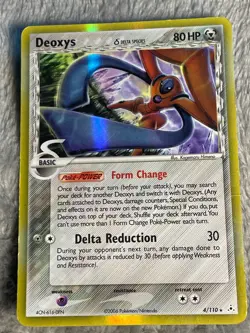 Deoxys Defense Forme Delta Species 4/110 Holon Phantoms Holo 2006 Pokemon Card - Image 1