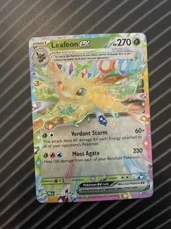 Pokemon TCG Leafeon EX Prismatic Evolution Double Rare 006/131 NM Card - Image 1