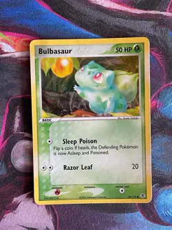 Bulbasaur MP HP Holo 54 Fire Red & Leaf Green Pokemon TCG Card 2004 - Image 2