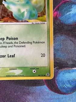 Bulbasaur MP HP Holo 54 Fire Red & Leaf Green Pokemon TCG Card 2004 - Image 5
