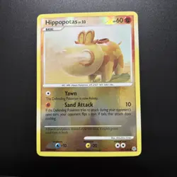 Pokemon Card - Hippopotas Diamond and Pearl 51/130 Uncommon Reverse Holo - Image 1