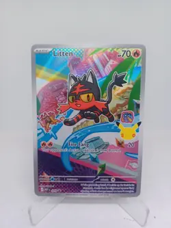 ME: Mega Evolution Promo #044 Litten Illustration Rare Pokemon TCG Card - Image 1