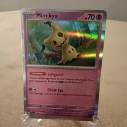Pokemon MIMIKYU Reverse Holo 37/91 Holo Card TCG Paldean Fates - Image 1