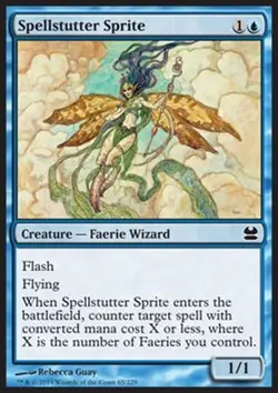*MRM* ENGLISH Spellstutter Sprite - Farfadette cafouillesort MTG MM1 - Image 1