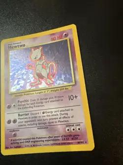 Pokemon TCG Mewtwo 10/102 Base Set Vintage Holo Rare Card Ungraded NM - Image 2