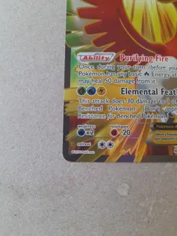 Pokemon TCG Ho-Oh EX Full Art 121/122 Rare Ultra XY Breakpoint Holo Card 2016 - Image 5