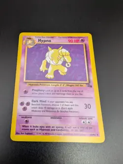 Hypno 23/62 Fossil Non-Holo Rare Near Mint Pokemon Card - Image 3