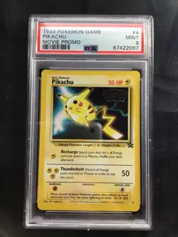 Pokemon Cards: Wizards Black Star Promo: Pikachu 4 PSA 9 - Image 1