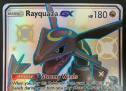 Rayquaza GX 177A/168 Alternate Art Holo JUMBO Promo Pokemon LP in Top Loader - Image 3