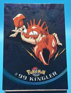 Kingler #99 Topps Blue Label TV Animation Edition Holo Pokemon 1999 NM - Image 1