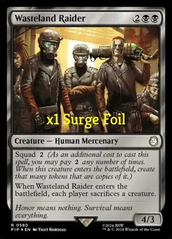 MTG Surge Foil Universes Beyond: Fallout PIP Wasteland Raider MINT - Image 1
