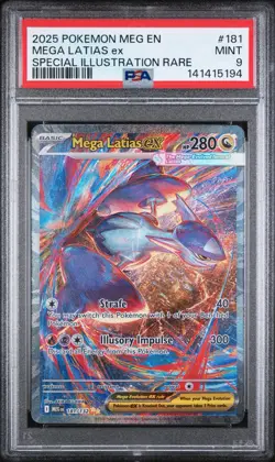 2025 POKEMON MEG EN-MEGA EVOLUTION #181 MEGA LATIAS EX SIR PSA 9 - Image 1