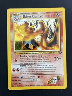 BLAINE'S CHARIZARD 2000 POKEMON GYM CHALLENGE HOLO #2/132 - LP - Image 1