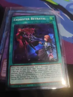 X3 BPRO-EN066 Exosister Betrayal Super Rare 1st Edition YuGiOh - Image 1