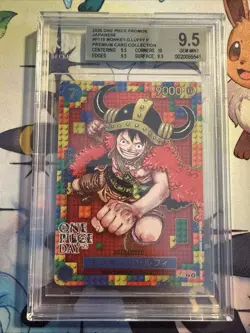 Monkey D Luffy D-110 Promo one piece day 25 Graded Beckett 9.5 + One Piece Card - Image 1