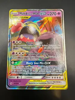 Muk & Alolan Muk GX 61/214 - Pokemon Unbroken Bonds Tag Team Card - Image 1