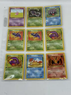 1999 POKEMON FOSSIL 1ST ED BASE PARTIAL SET LOT OF 31 IN 62 CARD SET EX LP - Image 3