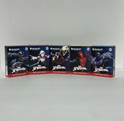 5X Spider-Man magic the gathering cards welcome decks w/ 2X daily bugle playmats - Image 1