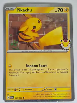 Pikachu (Pokemon Day 2026) 051/162 C Pokemon Miscellaneous Cards & Products NM - Image 1