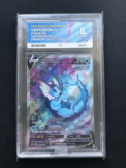 Vaporeon V SWSH181 ACE GRADE 8 Black Star Promo Pokemon TCG Card Slab - Image 1