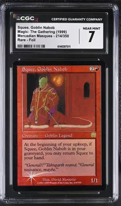 SQUEE, GOBLIN NABOB Mercadian Masques Foil Rare CGC 7 MTG [Nostalgium] - Image 1