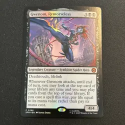 Gwenom Remorseless mtg Foil Promo 056 Magic The Gathering Spider-Man - Image 1