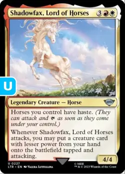 MTG Shadowfax Lord of Horses Lord of the Rings Uncommon Legendary Creature NM - Image 1