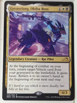 Greasefang, Okiba Boss - Kamigawa Neon Dynasty - Magic the Gathering MTG Nice! - Image 1