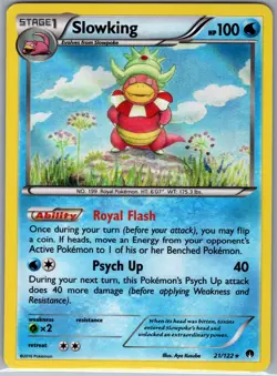 Slowking 21/122 Holo XY - BREAKpoint - Pokemon Card - NM - Image 1
