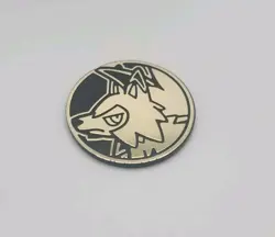 Lycanroc Coin - Gold - Pokemon TCG - Nintendo - USED - Image 1