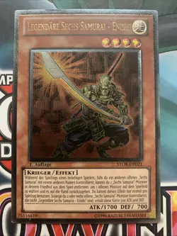 Yu-Gi-Oh Legendare Sechs Samurai - Enishi Ultimate Rare STOR-DE021 Deutsch - Image 1
