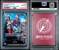 2025 ONE PIECE PROMOS | PSA MAGAZINE EXCLUSIVE SHANKS 001 PSA 10 - Image 3
