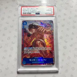 PSA 10 Monkey D. Luffy SR Alternate Art OP02-062 2022 ONE PIECE Card Japanese - Image 1