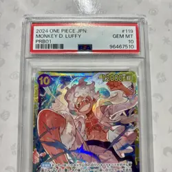 Monkey D Luffy OP05-119 PSA 10 SEC One Piece Japanese PRB01 - Image 3