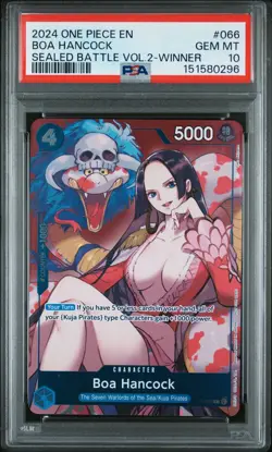 2024 ONE PIECE PROMOS SEALED BATTLE VOL.2-WINNER #066 BOA HANCOCK PSA 10 - Image 1