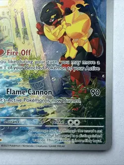 Pokemon Armarouge Stage 1 Fire Holo Card 203/198 HP 130 SV01 Illustration Rare - Image 4