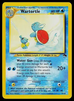 Pokemon Card - Wartortle Southern Islands 15/18 - Image 1