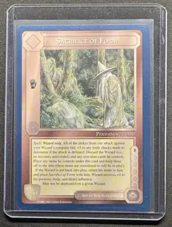 Mint Rare SACRIFICE OF FORM Middle Earth CCG Card NM Unlimited Blue Border ￼ - Image 1