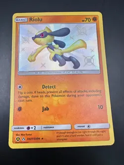 Pokemon Card Riolu SV21/SV94 Shiny Hidden Fates Shiny Vault - Image 1