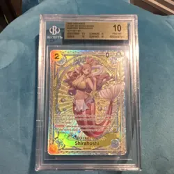 Bandai One Piece Card Game Shirahoshi EB01-057 Special Alt Art Foil Eng BGS 10 - Image 1