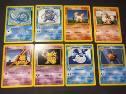 LOT of 8 Pokemon Base Set Pokemon TCG Cards RARE - Image 1