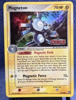 Pokemon Card Power Magneton 16/108 EX Power Keepers Reverse Holo STAMPED LP - Image 1